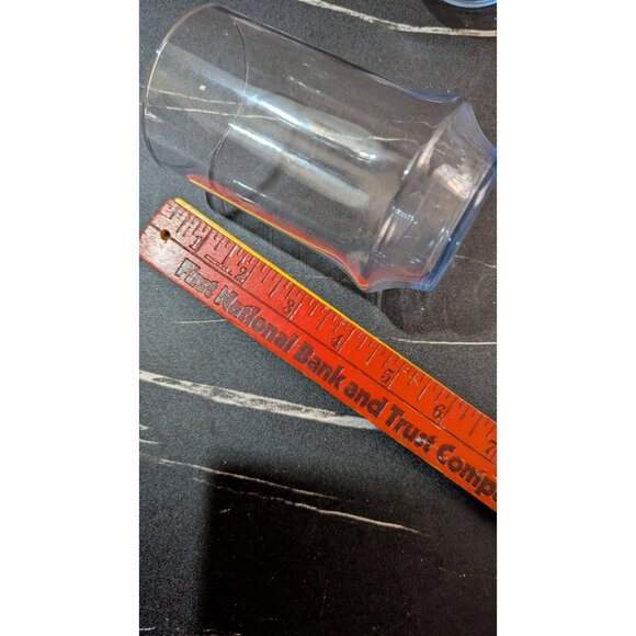 Libbey Iced Blue Glasses Set Of 4 Clear 5 Inch Tumblers Drinkware Vintage - Picture 7 of 7